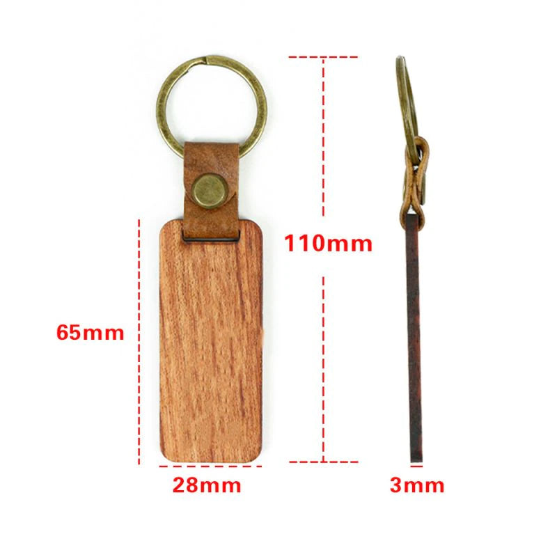 Personalisierter Schlüsselanhänger aus Holz