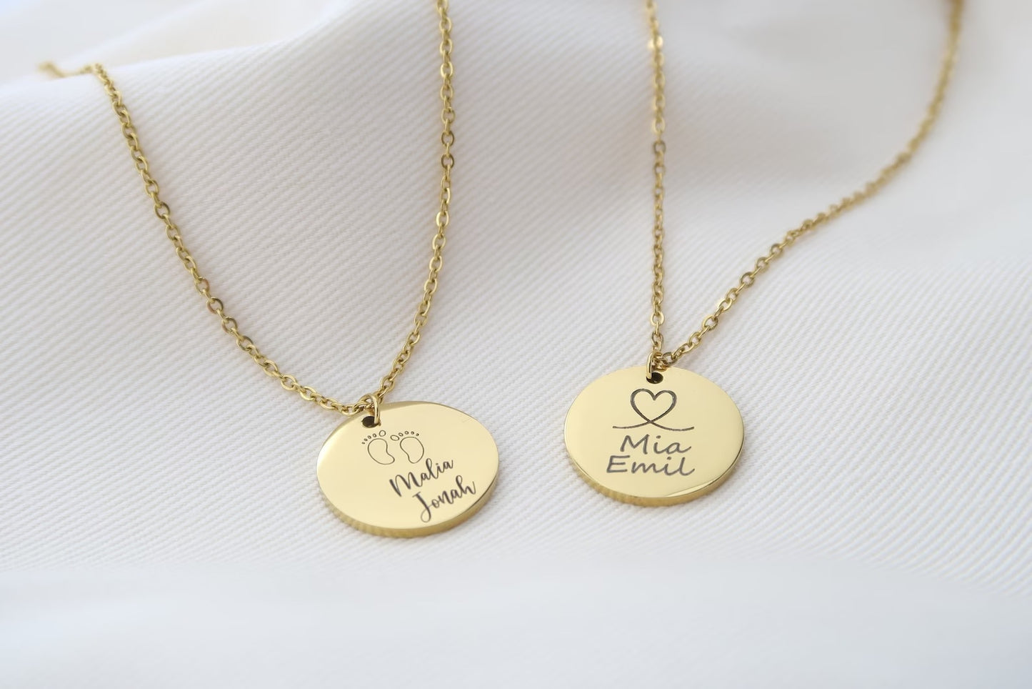 Personalisierte Kette mit Gravurplättchen