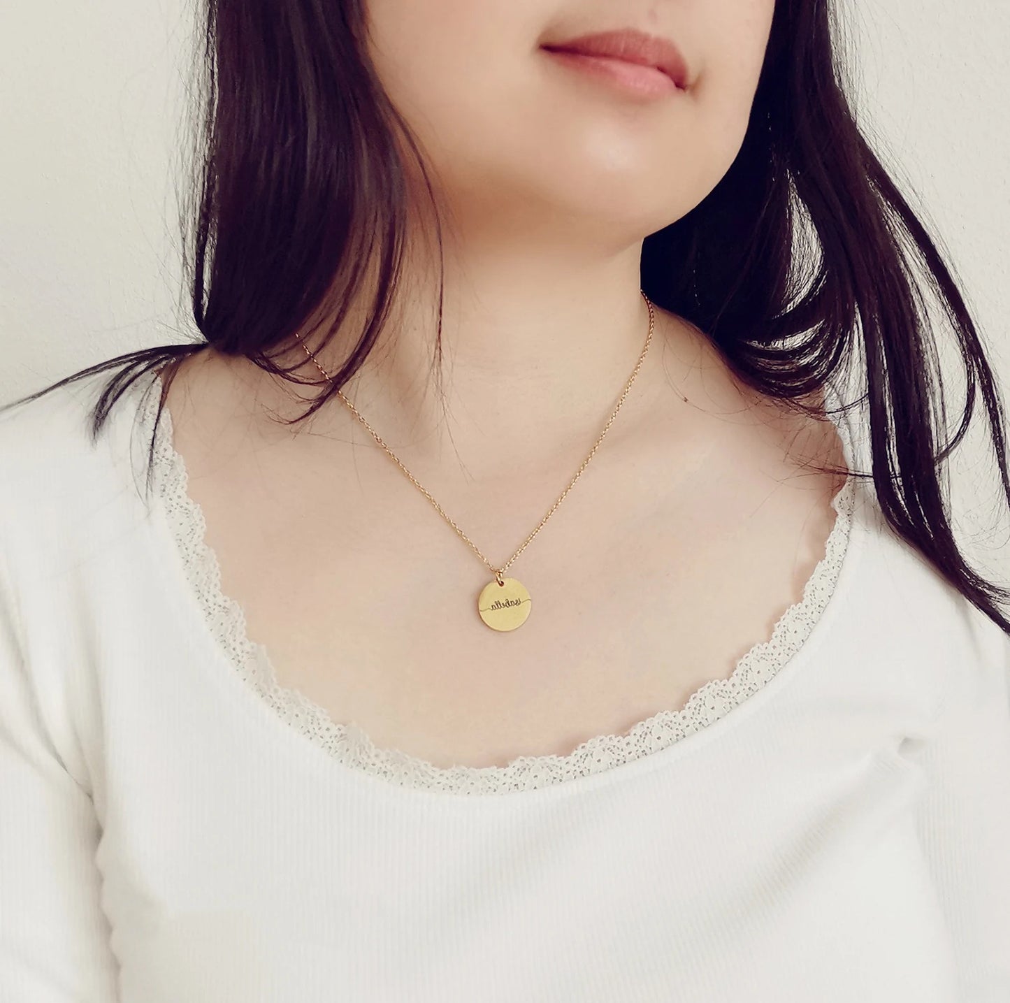 Personalisierte Kette mit Gravurplättchen