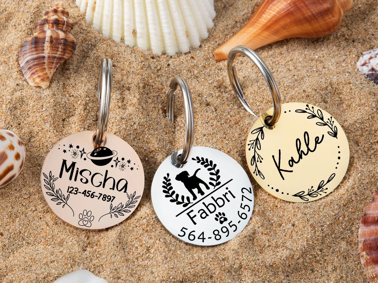 Personalisierte Hundemarke Rund mit Gravur
