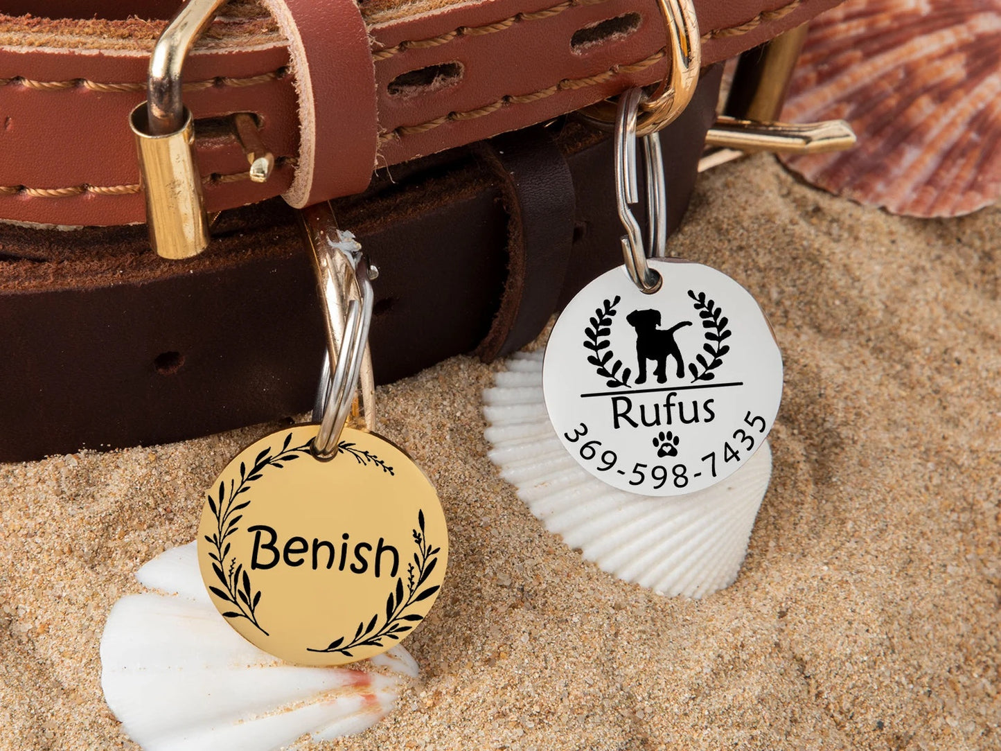 Personalisierte Hundemarke Rund mit Gravur